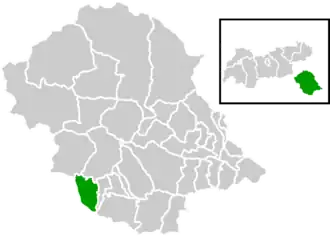 Location within Lienz district