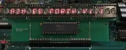 A sixteen-segment display on an AIM-65