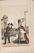 Sinterklaas visits a school (1850)