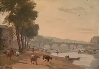 A View of Richmond Bridge, on the Thames, c.1810