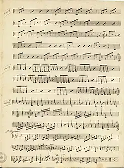 Second three variations of Six Variations for guitar and violin