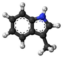 3D skatole molecule.