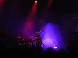 A photo of Skinny Puppy performing live in London in 2005
