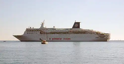 Sky Wonder last steam-powered cruise ship built 1984