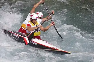 Piotr Szczepański and Marcin Pochwała in Men's slalom C-2