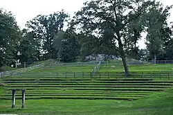 An overgrown outdoor theater