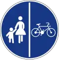 II-42.1 Segregated path for pedestrians and bicycles.
