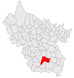 Location in Buzău County