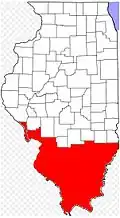 Map of Southern Illinois