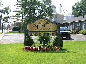 Village of Sparta welcome sign