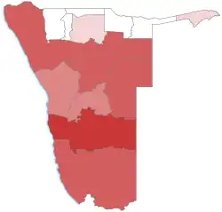 Distribution of Khoekhoegowab