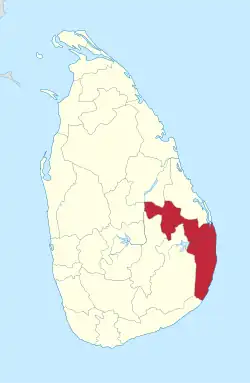 Location within Sri Lanka