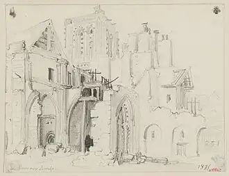 Tympanum of the portal reassembled at Saint-Séverin