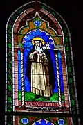 Ulisse De Matteis, Detail of the stained-glass window in the Manassei Chapel showing St. Caterina Riccia, Prato Cathedral, 1872.