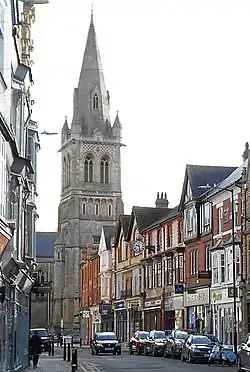 The east tower spire seen from Regent Street