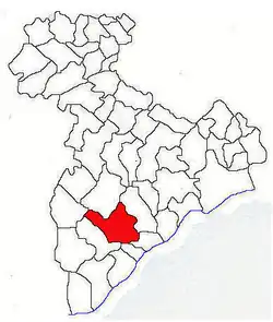 Location in Giurgiu County
