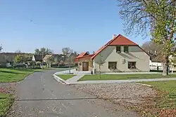 Centre of Starkoč with the municipal office