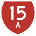 State Highway 15A marker