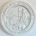 California State Seal located in the May Lee State Office Complex in Sacramento, California.