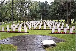 View of the neighborhood Stavne Cemetery