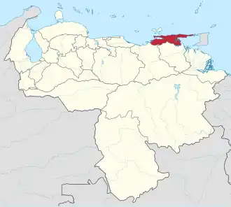 Location within Venezuela