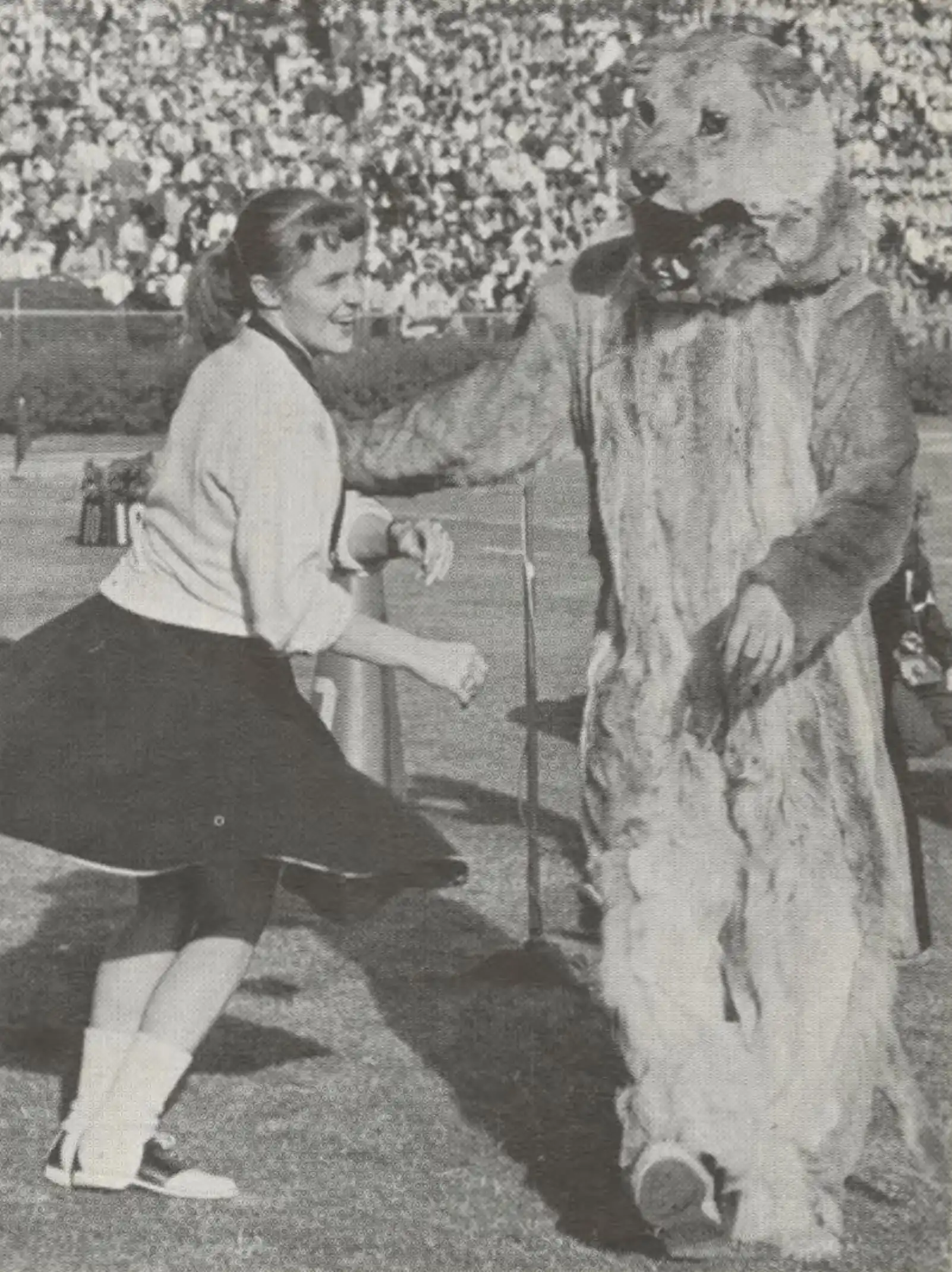 A University of Pittsburgh cheerleader in 1956