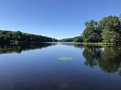 Sunrise Lake – View toward the eastern dam from Poison Brook inlet