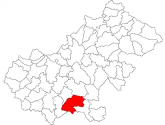 Location in Satu Mare County
