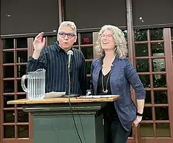 Syd Zolf (left) and Julia Bloch at Kelly Writers House. Photo by Mehrin Masud-Elias