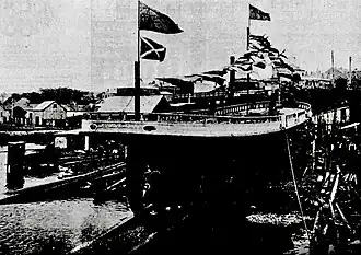 Launch day, David Drake yard, Balmain, 23 July 1902