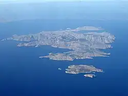 View of Symi, with Nimos offshore at top right