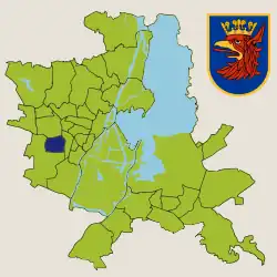 Location within Szczecin