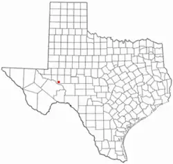 Location of McCamey, Texas