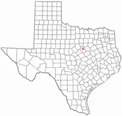 Location of Morgan, Texas