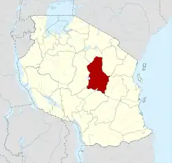 Location in Tanzania