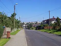 Repecka Street in Tarnowskie Góry (view northwards)