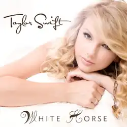 Cover artwork of "White Horse" showing Taylor Swift with blonde curly hair behind a solid white background