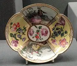 Dish from a tea-service, c. 1740, Gardiner Museum