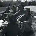 Men and women at Camp Yona in 1947, photo by Boris Carmi
