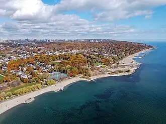Aerial view of the Beaches in 2023