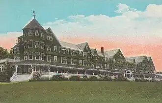 Belgrade Hotel, Belgrade Lakes, ME (c. 1900, burned 1956)