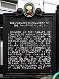 The Chamber of Commerce of the Philippine Islands Historical Marker (English)