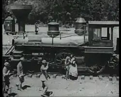 OP&E 4, an 1886-built Cooke 4-4-0 locomotive as it appeared in the Buster Keaton film, The General, portraying the famous Civil War locomotive.[8]