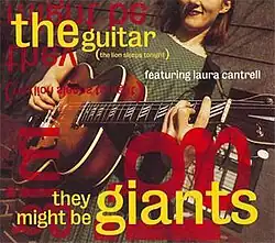 The cover of the CD single for "The Guitar (The Lion Sleeps Tonight)"