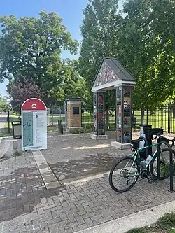 Plaza near the Indiana School for the Deaf and 42nd Street in Indianapolis.