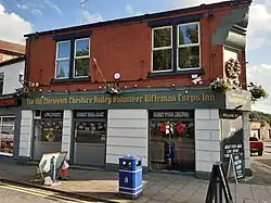The front of The Old Thirteenth Cheshire Astley Volunteer Rifleman Corps Inn public house, Stalybridge, Greater Manchester