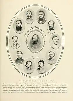 Montage of Thomas J. Jackson and staff.