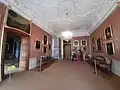 The Room with rulers, which includes portraits of a young Paul I of Russia, Francis I, Holy Roman Emperor, Maria Theresa, Frederick the Great, Stanislaus Augustus of Poland, Duke Peter of Courland, Peter III, Catherine the Great and others