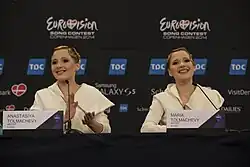 The Tolmachevy Twins at a Meet & Greet during the Eurovision Song Contest 2014 Copenhagen.