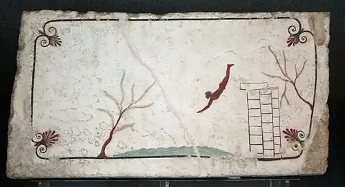 Fresco. Tomb of the Diver. Paestum, Italy. 470 BCE
